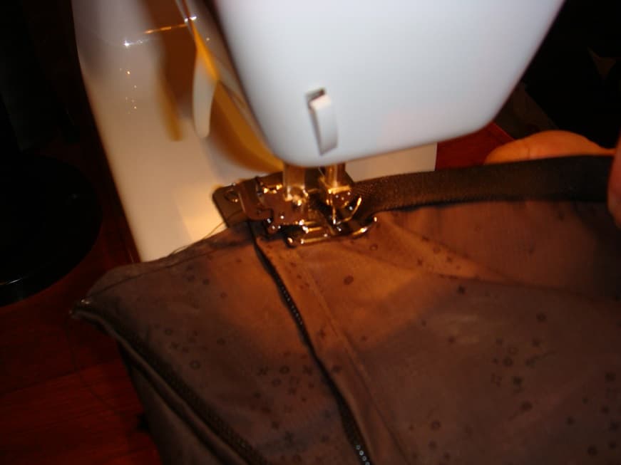 Pants repaired by sewing